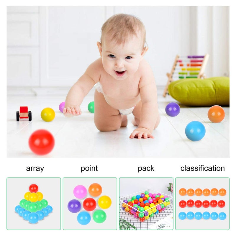 TRENDBOX 100 Ball Pit Balls Colorful Ocean Ball for Babies Kids Children Soft Balls for Birthday Parties Events Playground Games Pool - 2.2 inches - Image 5